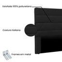 Ver imagem 5 de Cabeceira Estofada Cama Box Casal La Italian 140cm Corano Preto - Abmaza