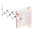 Ver imagem 2 de Varal Sanfonado Parede Retrátil 100cm 1m Aço Branco Maxeb