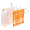 Ver imagem 3 de Varal Sanfonado Parede Retrátil 100cm 1m Aço Branco Maxeb