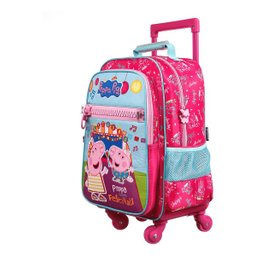 Mochila Escolar Com Rodinhas Peppa Pig G 37474 Dermiwil - 3