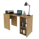 Ver imagem 2 de Mesa Articulável com 2 Nichos para Home Office Me4170 Amêndoa