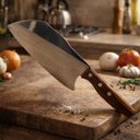 Ver imagem 3 de Cutelo Profissional Carne Churrasco Inox Madeira 28,5cm Inox
