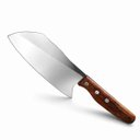 Ver imagem 2 de Cutelo Profissional Carne Churrasco Inox Madeira 28,5cm Inox