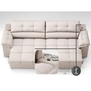 Ver imagem 6 de Sofá com Carregador Usb e Molas no Assento Retrátil Reclinável Mimo 2,30m Velosuede Areia - Netsofas