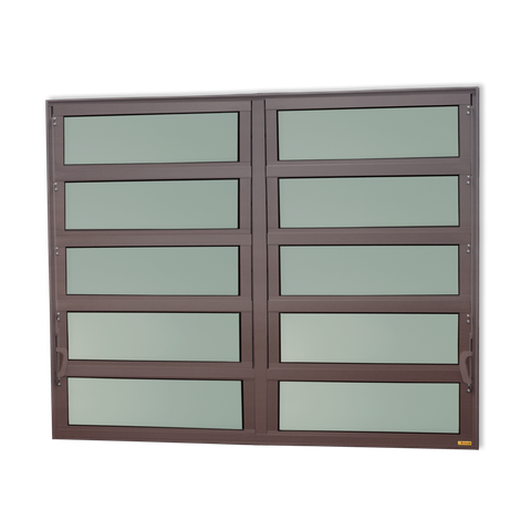 Basculante Alumínio 2 SEÇÕES100 X 200 Elite V.Boreal Marrom Corten Brimak