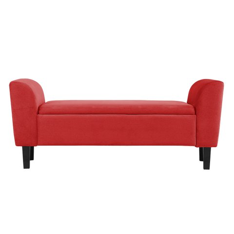 Recamier Bau Malibu 1,40m Suede Vermelho - Inova Decor Inova Decorações