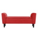 Ver imagem 1 de Recamier Bau Malibu 1,40m Suede Vermelho - Inova Decor Inova Decorações