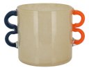 Ver imagem 1 de Vaso Decorativo Enfeite Casa Vidro 15x21x21cm Marfim