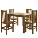 Ver imagem 4 de Conjunto Mesa de Jantar 90 x 75 cm com 4 Cadeiras - Nogueira