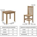 Ver imagem 3 de Conjunto Mesa de Jantar 90 x 75 cm com 4 Cadeiras - Nogueira