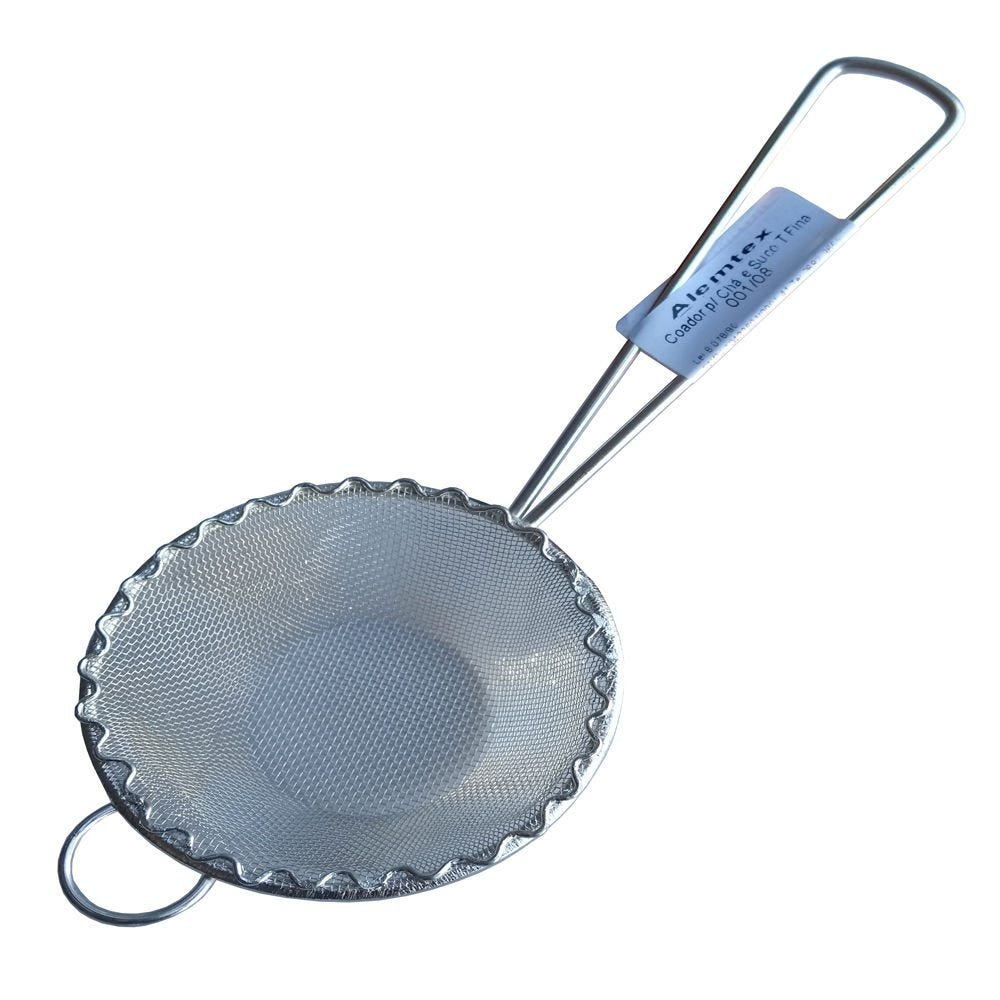 Peneira Coador Para Óleo Sucos Chá Leite Em Aço Inox 8cm - 1