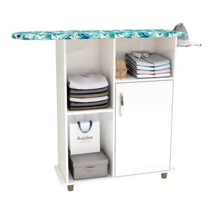 Tabua de Passar Roupa com Armário Miami 104cm Branco Móveis Dacheri