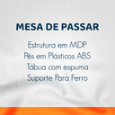 Ver imagem 4 de Tabua de Passar Roupa com Armário Miami 104cm Branco Móveis Dacheri