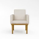 Ver imagem 3 de Kit 20 Poltronas com Base Courino Bege, Salão de Festa