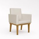 Ver imagem 1 de Kit 20 Poltronas com Base Courino Bege, Salão de Festa