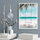 Ver imagem 2 de Quadro Decorativo Balanço na Praia 24x18cm:moldura Branca