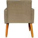 Ver imagem 6 de Kit 2 Poltronas Decorativa para Sala Nina Suede Cores Pé Palito 30cm Castanho