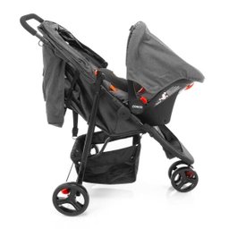 Travel System Jetty Duo Carrinho e Bebê Conforto Preto Mescla Cosco - 5