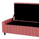 Ver imagem 4 de Calçadeira Baú Casal King Size Estofada Alicia Veludo Rose
