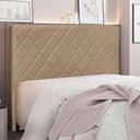 Ver imagem 2 de Cabeceira Queen 1,60m Córdoba Suede - Pallazio Bege