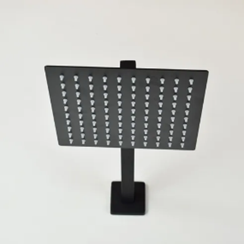 Ducha Curvada Slim C/haste 20x20 Inox Black