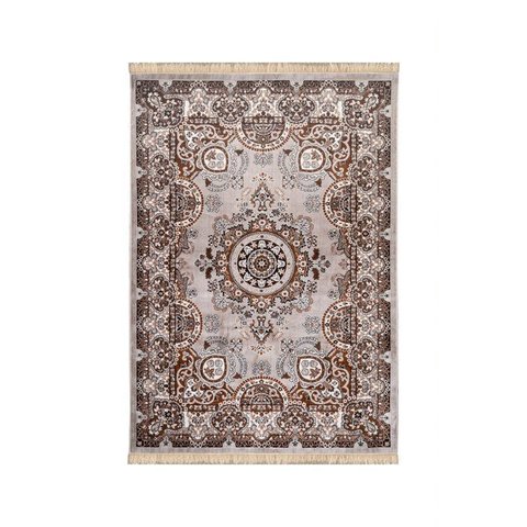 Tapete Belga Luxo Bruxelas 100x50 Cm Viscose Franja Tipo Persa Edx 08