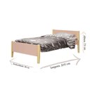 Ver imagem 4 de Cama Solteiro com Auxiliar Simba Rosa Acetinado com Pés Natural – Reller