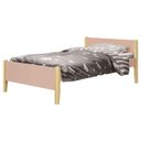 Ver imagem 3 de Cama Solteiro com Auxiliar Simba Rosa Acetinado com Pés Natural – Reller