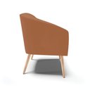 Ver imagem 6 de Poltrona Sala Decorativa Stella Pé Palito Natural Sintético Pu Whisky D03 - D’Rossi