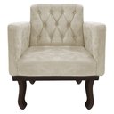 Ver imagem 7 de Kit Diva Recamier Juliana 160cm Lado Direito e 02 Poltronas Classic Linho Bege - Amarena Móveis