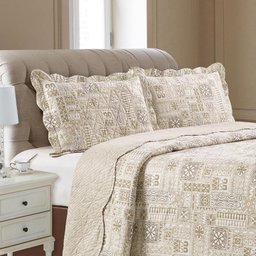 Kit Colcha King Bouti Cobre Leito Estampado 3 Peças Hawaii - 2