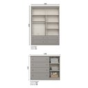 Ver imagem 4 de Conjunto Quarto Juvenil Guarda Roupa 04 Portas + Cômoda Americano