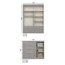 Ver imagem 4 de Conjunto Quarto Juvenil Guarda Roupa 04 Portas + Cômoda Americano
