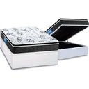 Ver imagem 1 de Cama Box Baú Casal: Colchão Ortopédico Probel D40 Guarda Costas Premium Hiper Firme Pillow Top + Bas