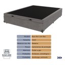 Ver imagem 2 de Cama Box Baú Casal 138x188 Cinza