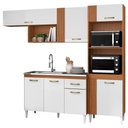 Ver imagem 1 de Cozinha Modulada Balcao para Pia 240 Cm Mdp Vitoria Armoveis - Cinamomo Branco