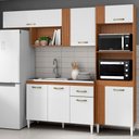 Ver imagem 2 de Cozinha Modulada Balcao para Pia 240 Cm Mdp Vitoria Armoveis - Cinamomo Branco