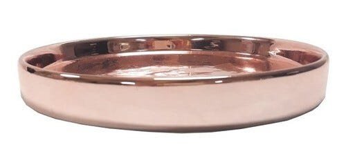 Bandeja Redonda, Rose, De Ceramica, 21x2,5 - 2