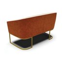 Ver imagem 5 de Sofá Namoradeira 2 Lug Industrial Dourado Stella Noz-linho D03 - D'Rossi Cor Bege