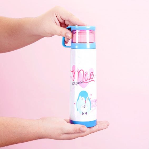 SQUEEZE TÉRMICA 475ML COM CANECA - OBRIGADO MÃE - 2