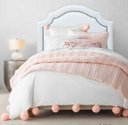 Ver imagem 1 de Cabeceira Estofada para Cama Box Provençal Luxo com Tachas - Solteiro Courino Branco