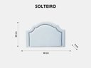 Ver imagem 2 de Cabeceira Estofada para Cama Box Provençal Luxo com Tachas - Solteiro Courino Branco