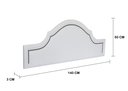 Ver imagem 2 de Cabeceira Casal Estofada para Cama Box Provençal Luxo 140x60 Courino Branco - Tachas Fumê