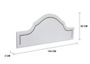 Ver imagem 2 de Cabeceira King Estofada Para Cama Box Provençal Luxo 193x60 Courino Branco - Tachas Fumê