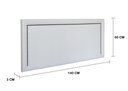 Ver imagem 2 de Cabeceira King Reta Luxo 193x60 Courino Branco - Tachas Fumê