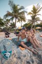 Ver imagem 5 de Manta Multifuncional Lona Impermeável Esteira de Camping:amarelo