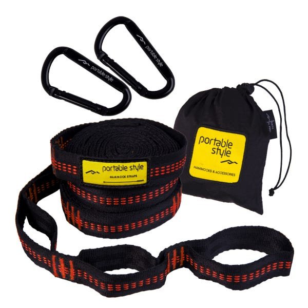 Set Straps Cinta para Rede Hamaca de Camping Portable Style:vermelho