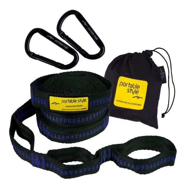 Set Straps Cinta para Rede Hamaca de Camping Portable Style:azul