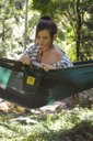 Ver imagem 5 de Rede de Camping Hamaca Portátil com Corda Portable Style:roxo - Azul