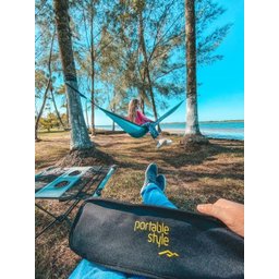 Rede de Camping Hamaca Portátil com Corda Portable Style:roxo - Azul - 9